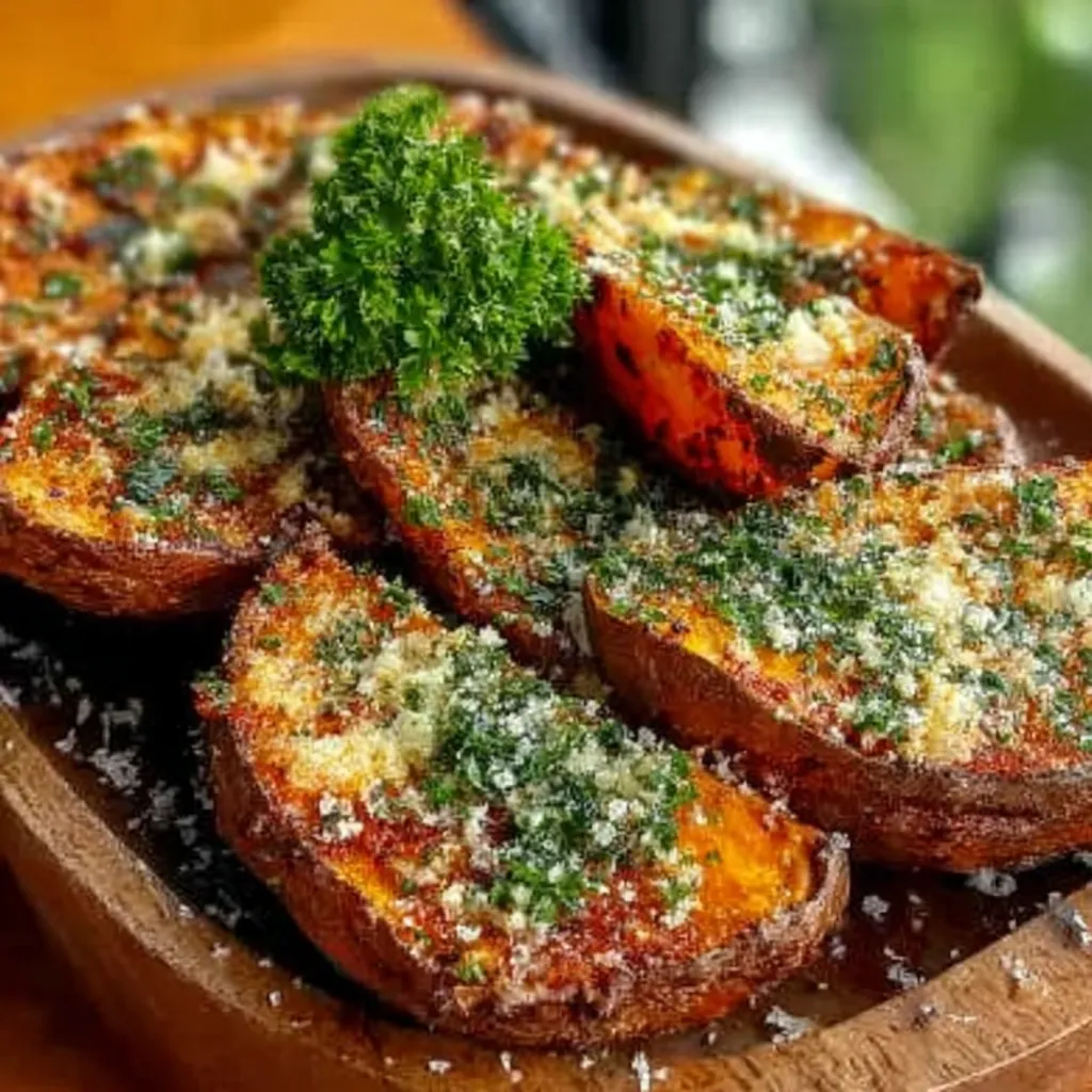 A plate of food with a green garnish.