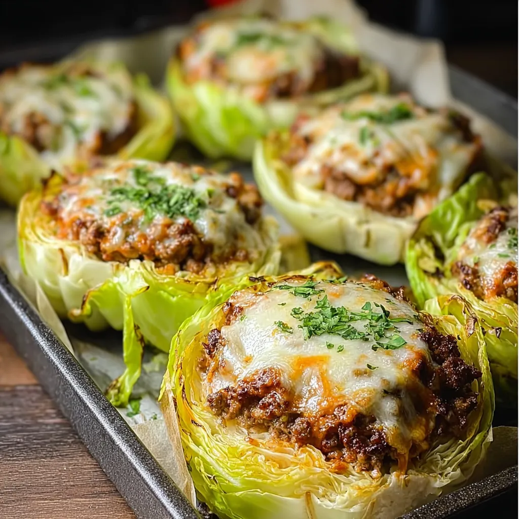 A pan of food with meat and cheese on top.