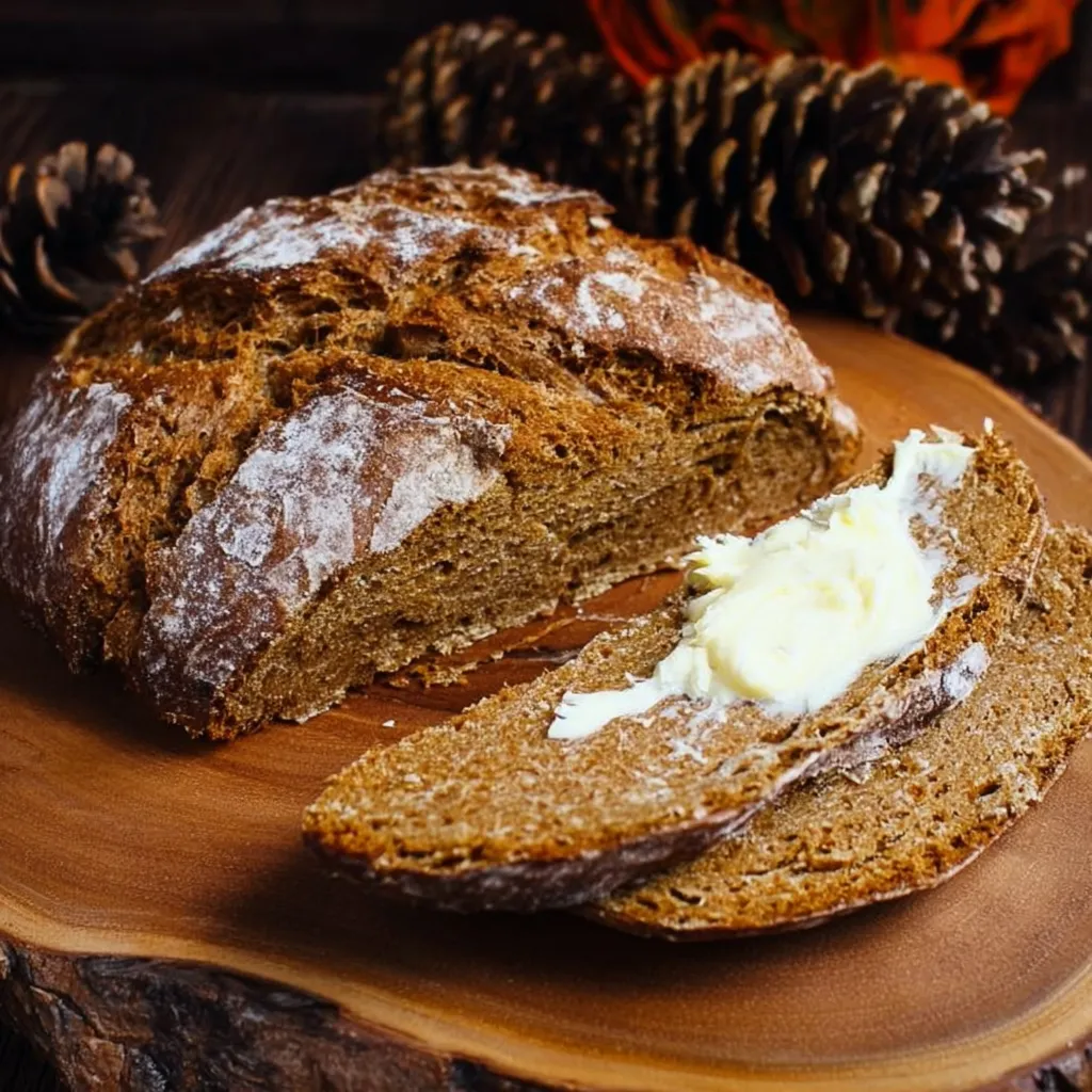 A slice of bread with butter on it.