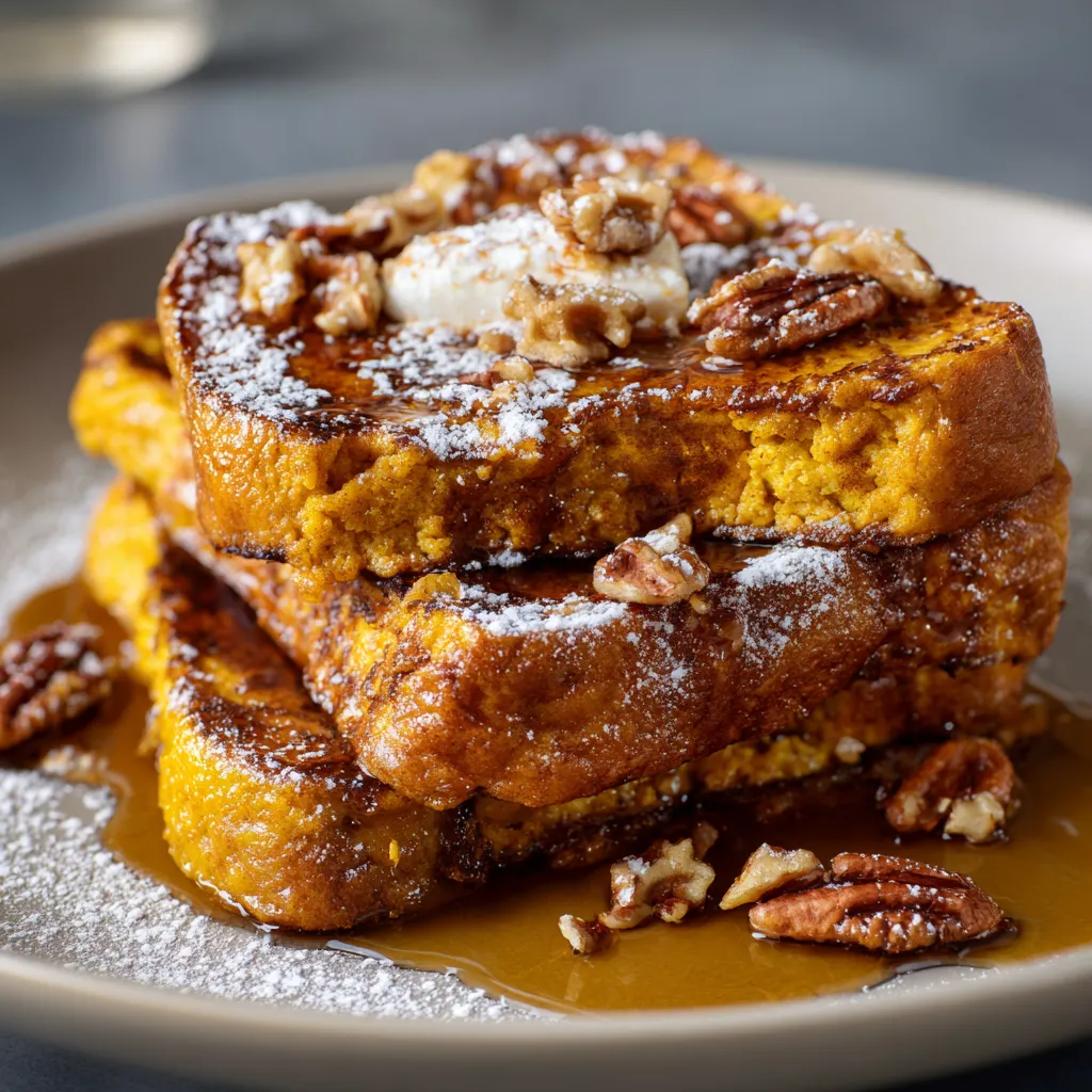A stack of pancakes with nuts on top.