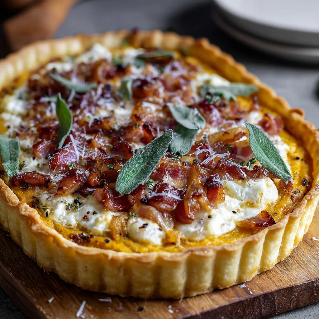 A slice of bacon and cheese quiche.
