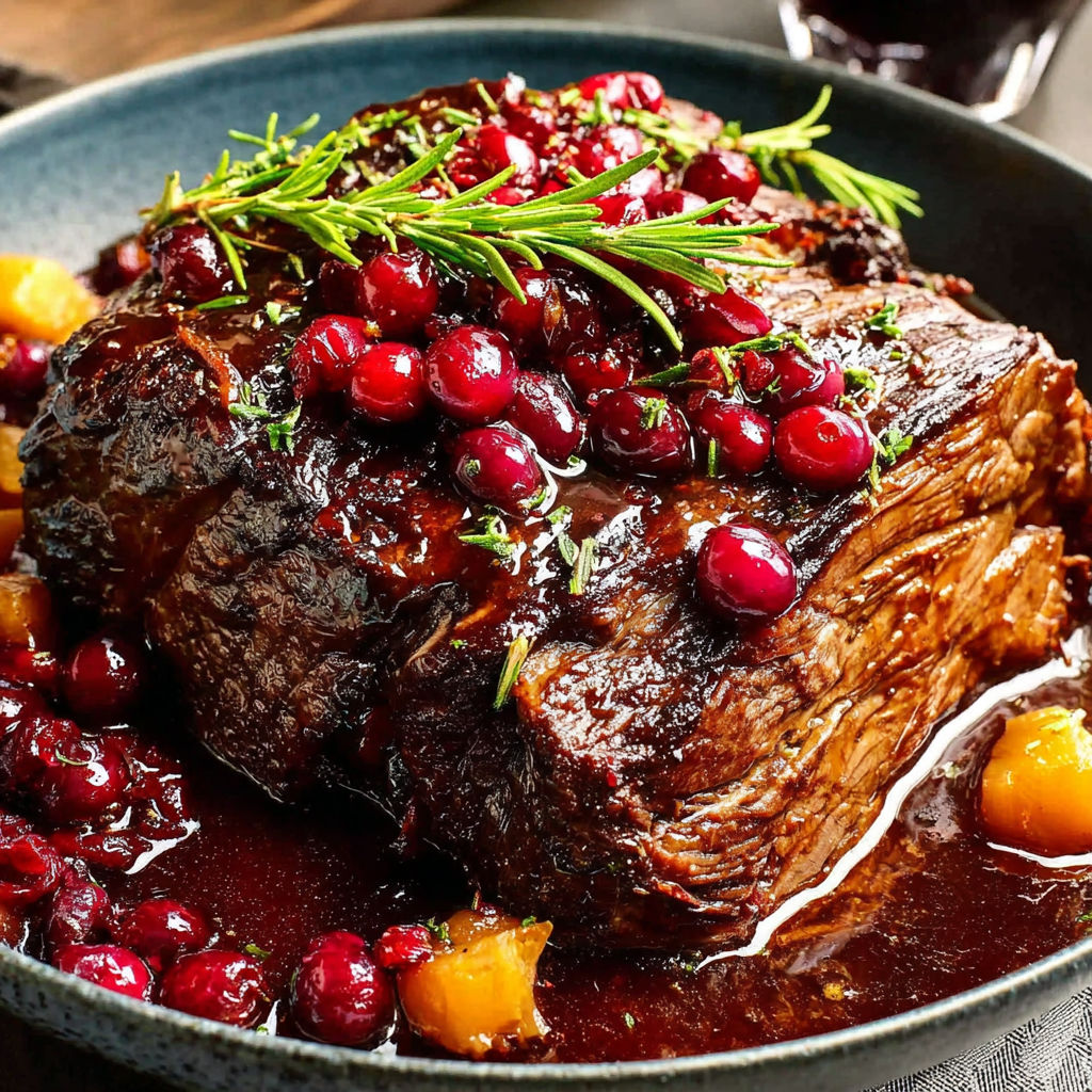 A roast beef dinner with a side of cranberry sauce.