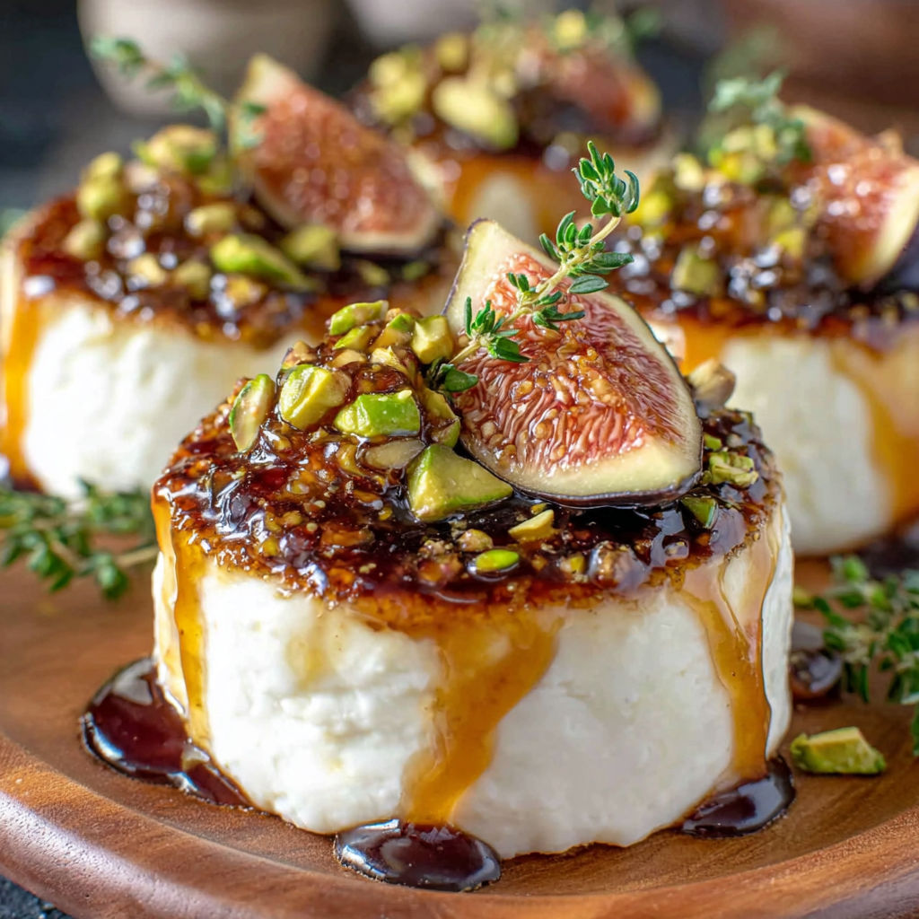A dessert with figs and almonds.