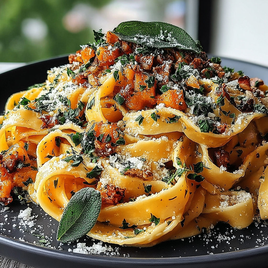 A plate of pasta with cheese and herbs.