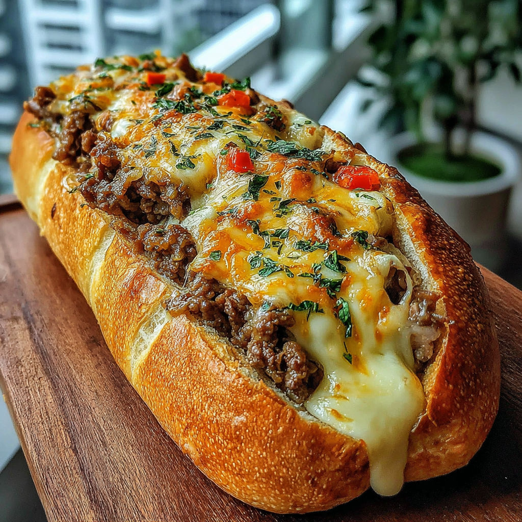 A recipe for a meat and cheese sandwich.