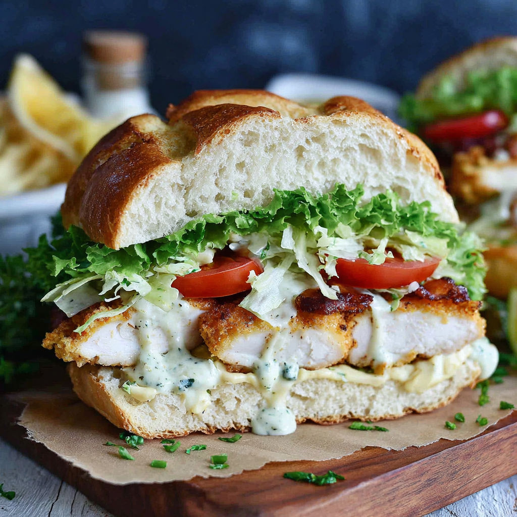 A sandwich with lettuce, tomato, and bacon.