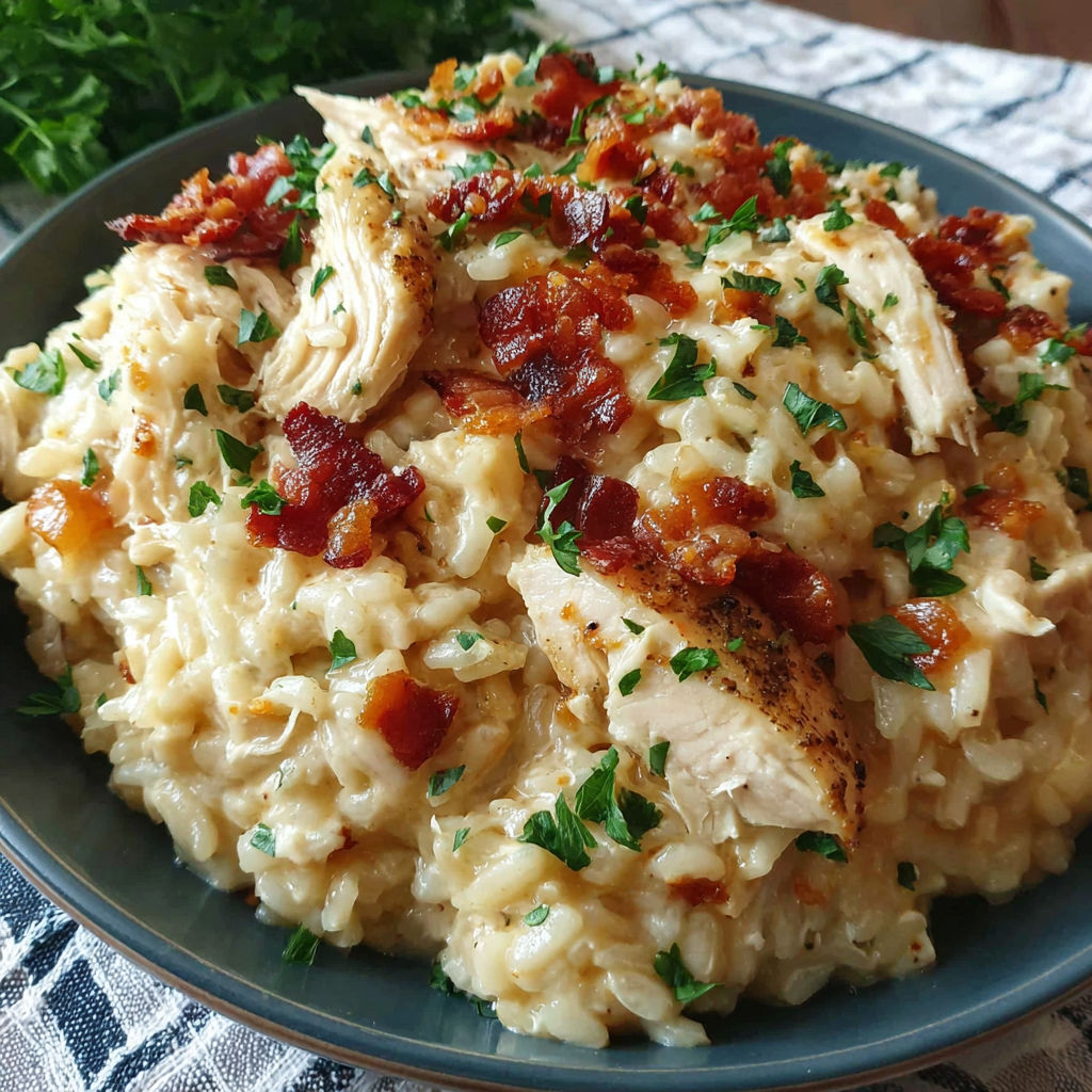 A plate of food with chicken and rice.