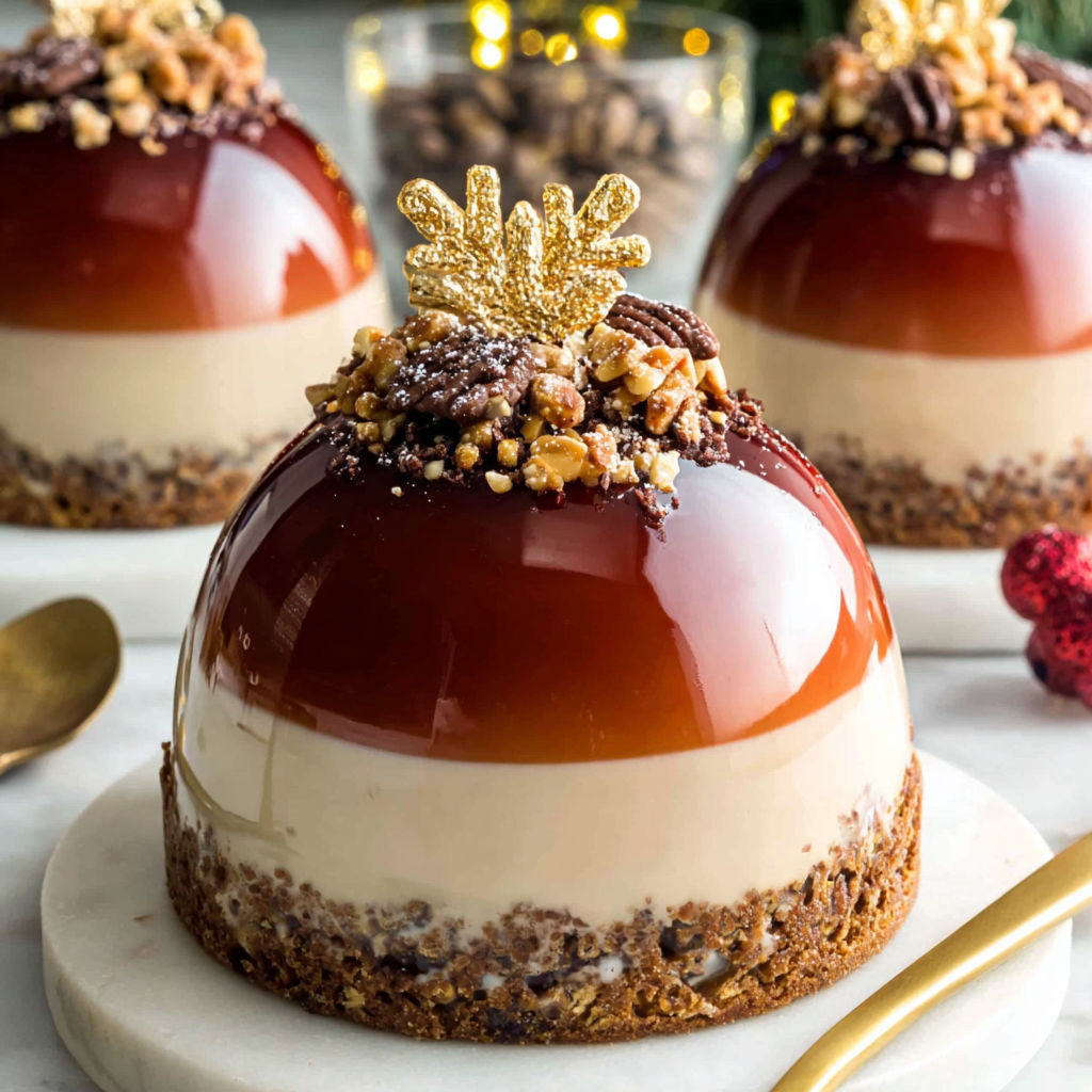 A dessert with a gold leaf on top.