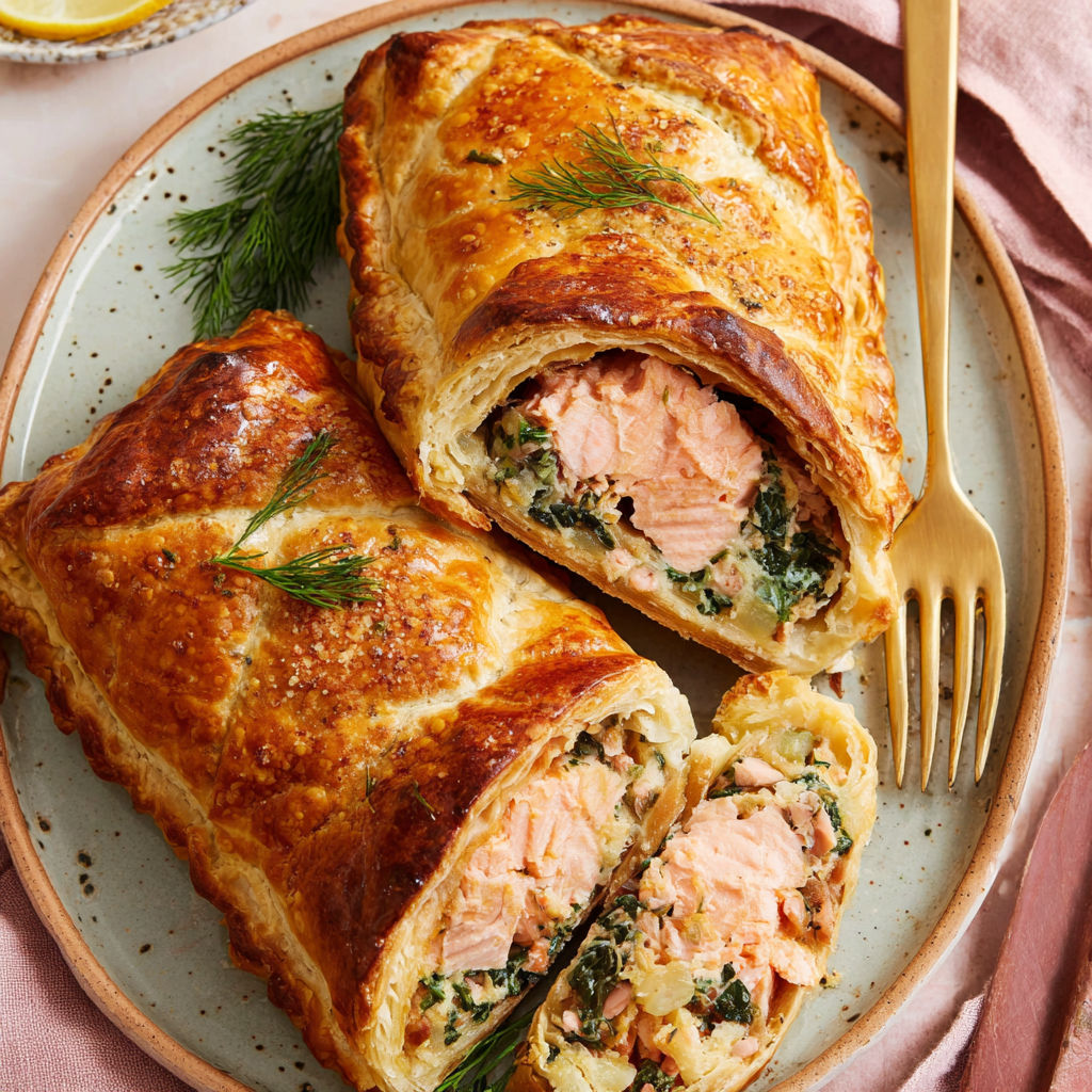 A plate with two pastries on it.