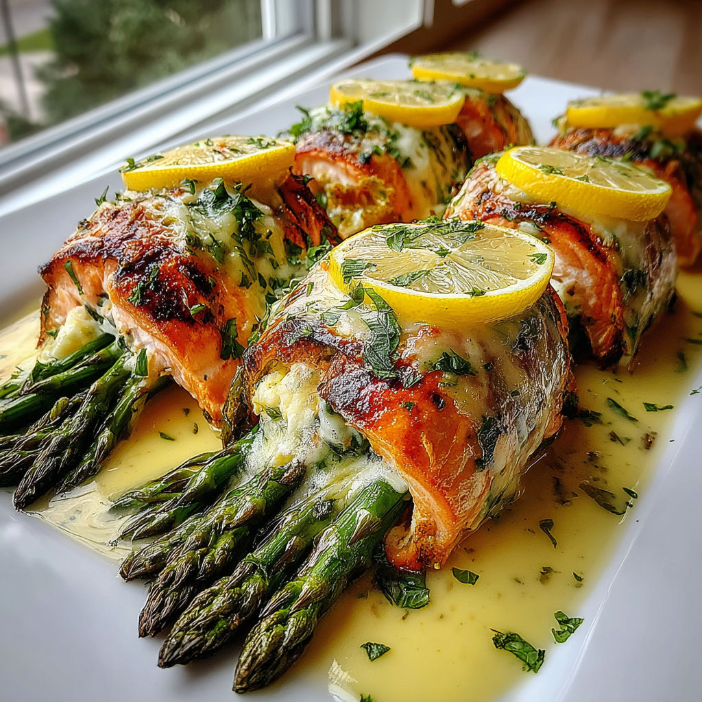 A plate of food with lemon wedges on top.