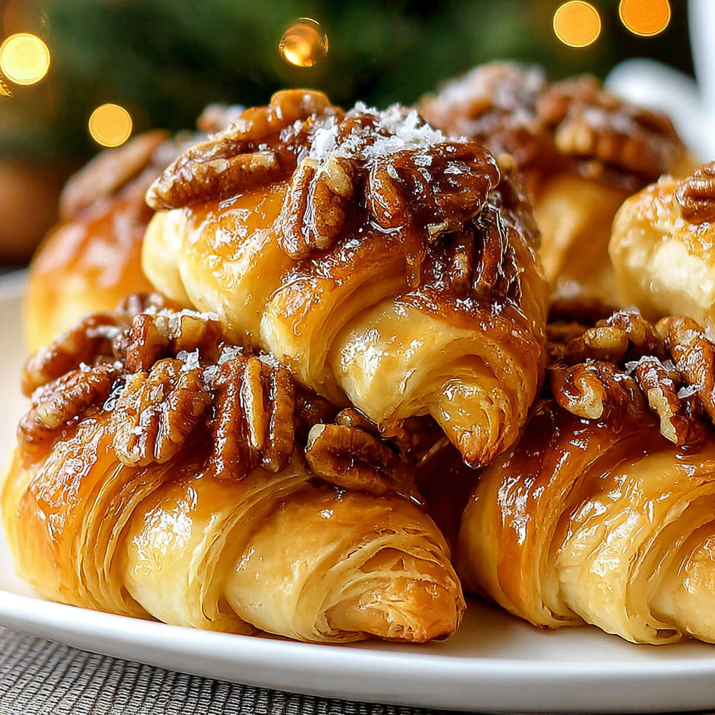A plate of pastries with pecans and sugar.