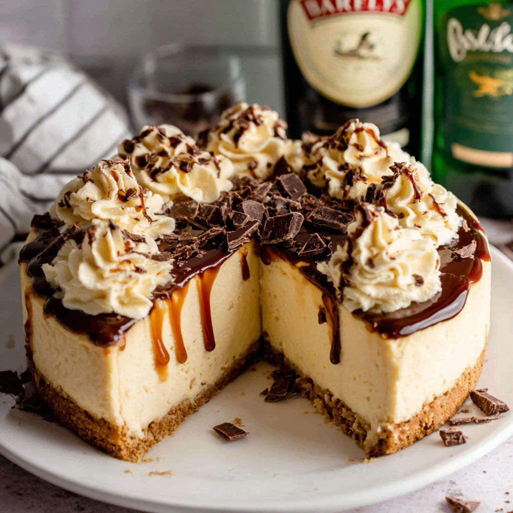 A slice of cake with chocolate drizzle.