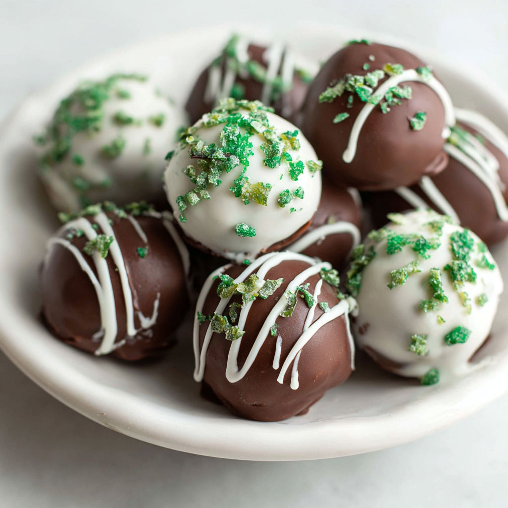 A bowl of chocolate covered marshmallows.