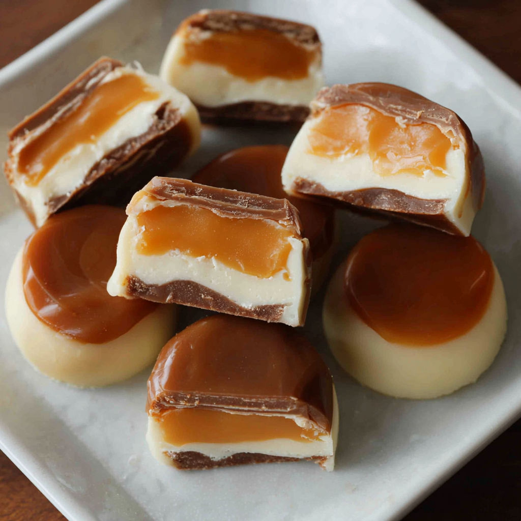 A plate of desserts with a variety of flavors.