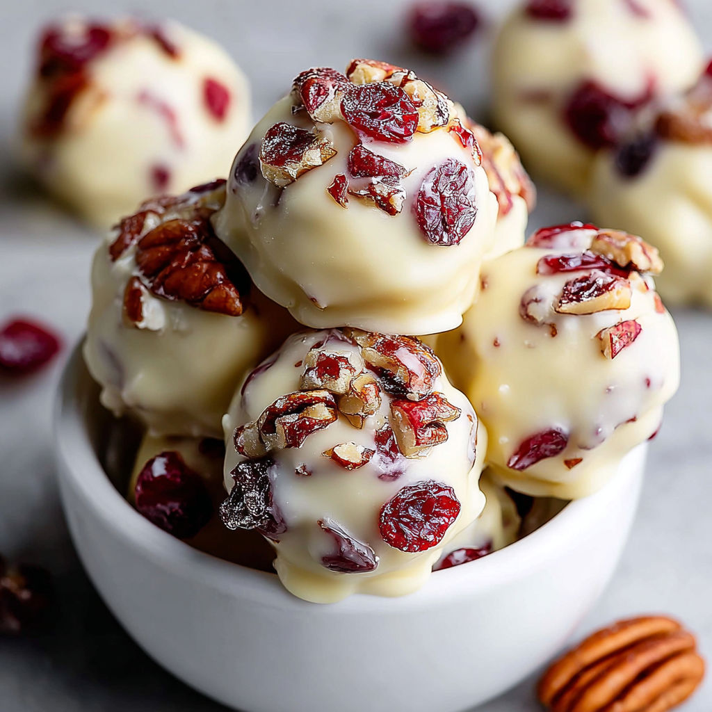A bowl of chocolate covered walnuts.