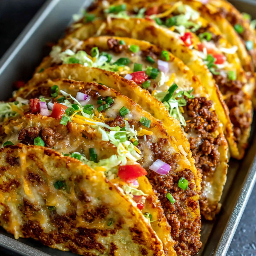 A tray of food with a variety of toppings.