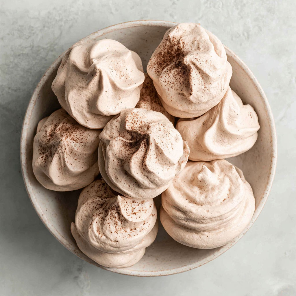A bowl of desserts with whipped cream and cinnamon.