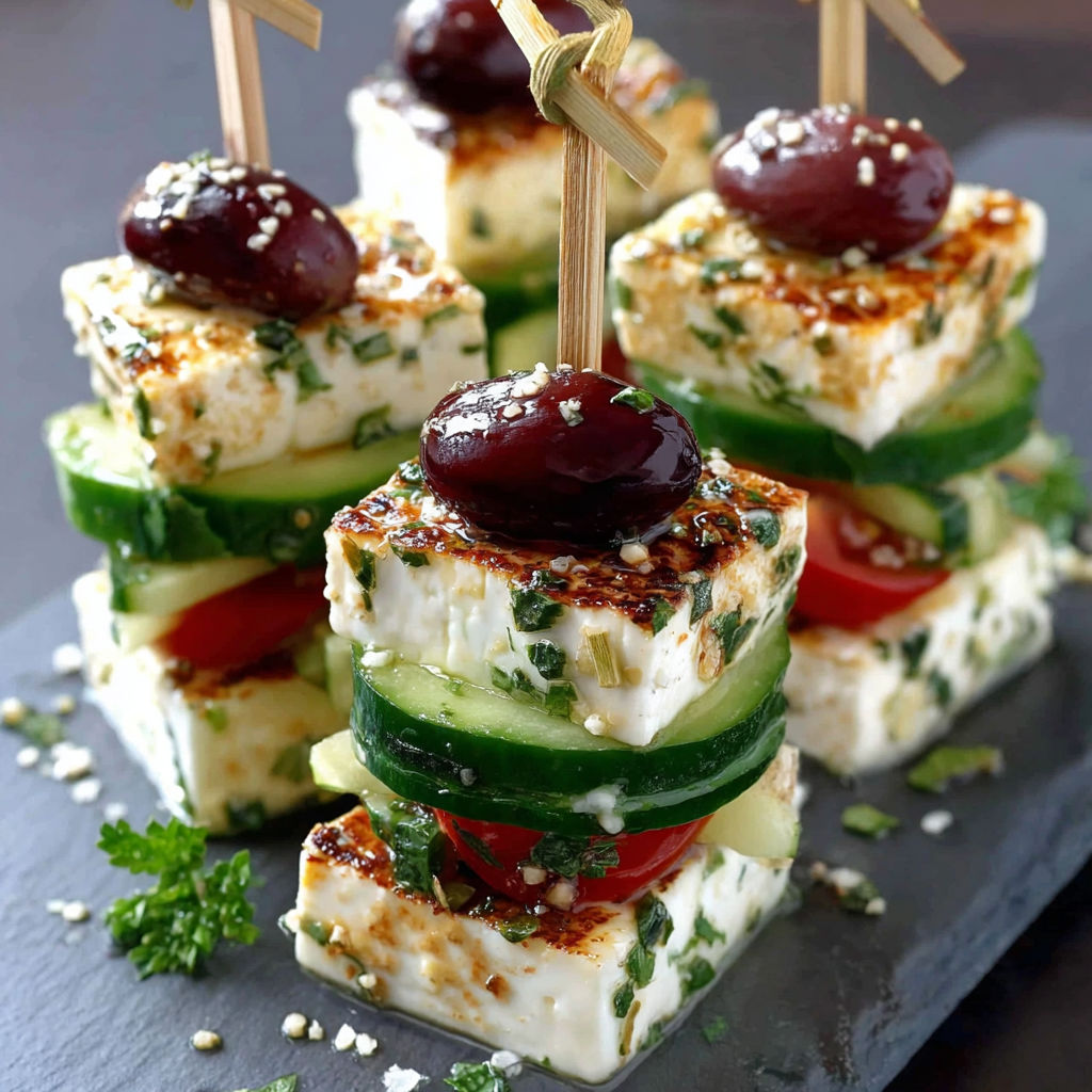 A recipe for a vegetable and cheese appetizer.