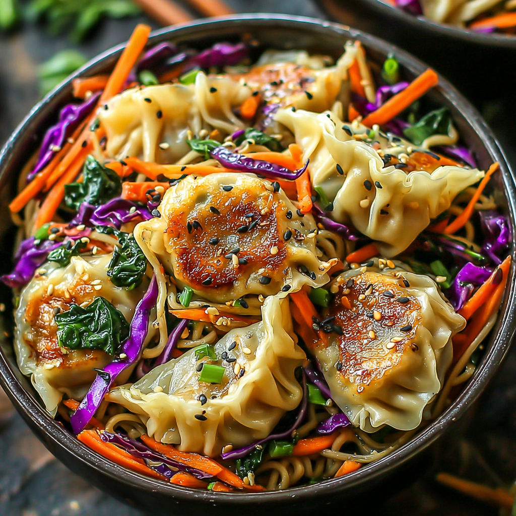 A bowl of food with carrots and broccoli.