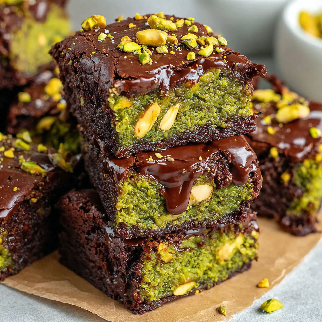 A close up of a chocolate brownie with nuts on top.
