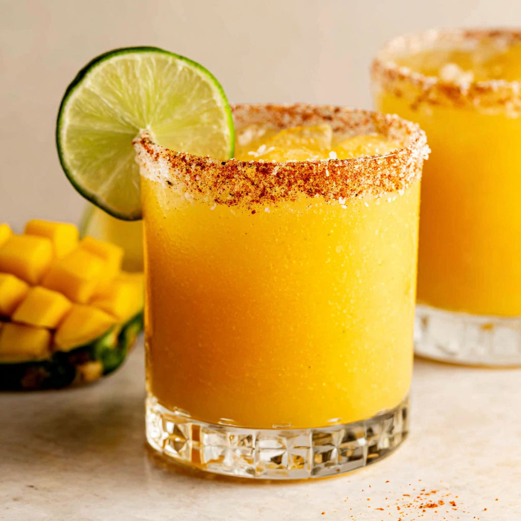 Two glasses of orange juice with limes.