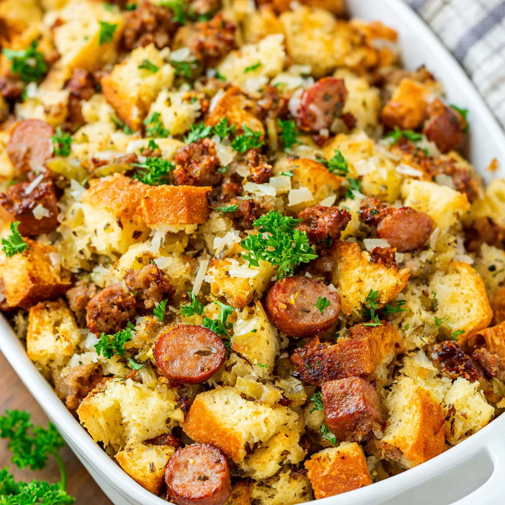 A dish of food with a variety of ingredients.