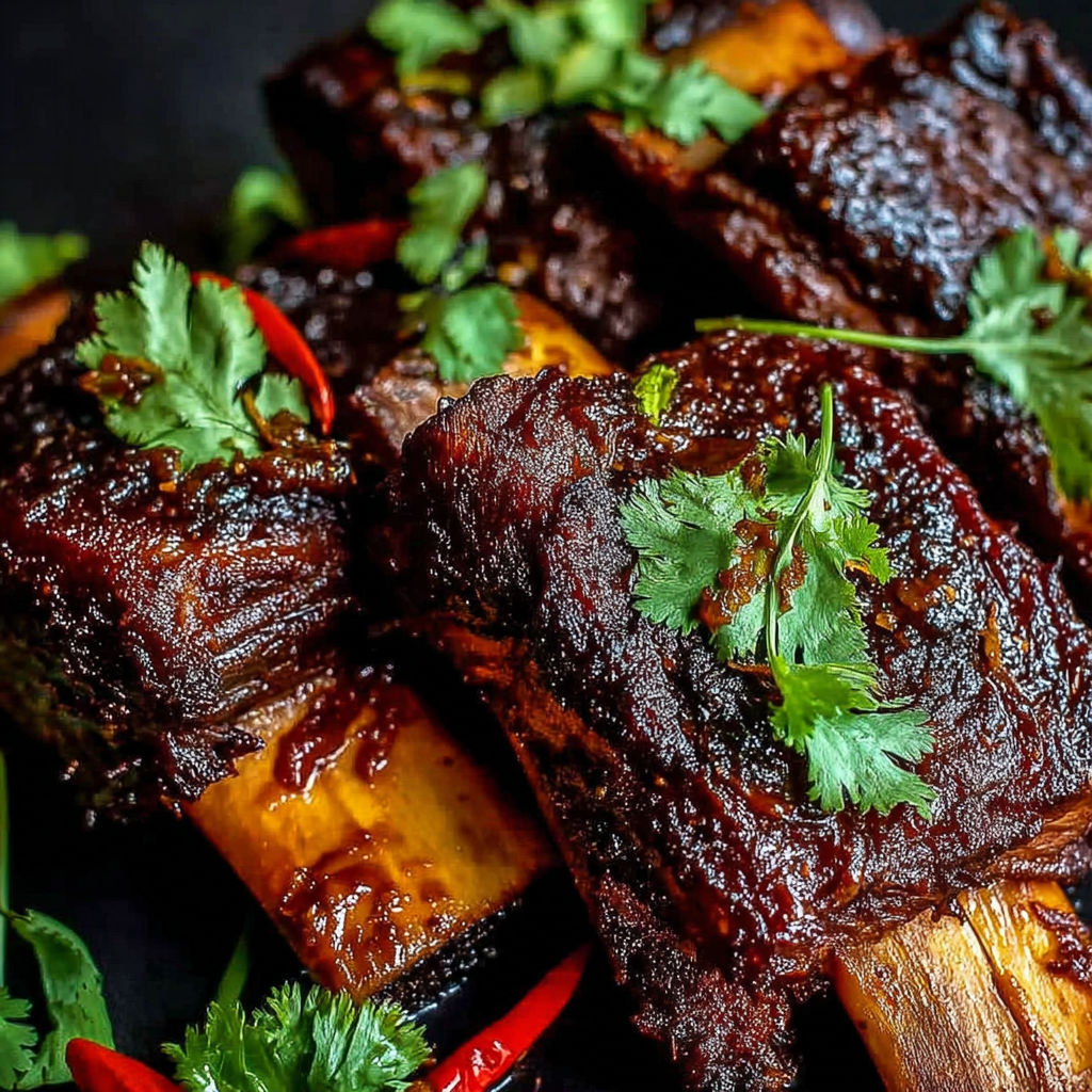 A close up of a piece of meat with a green herb on top.