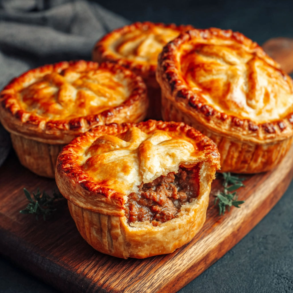 A recipe for meat and potato pies.