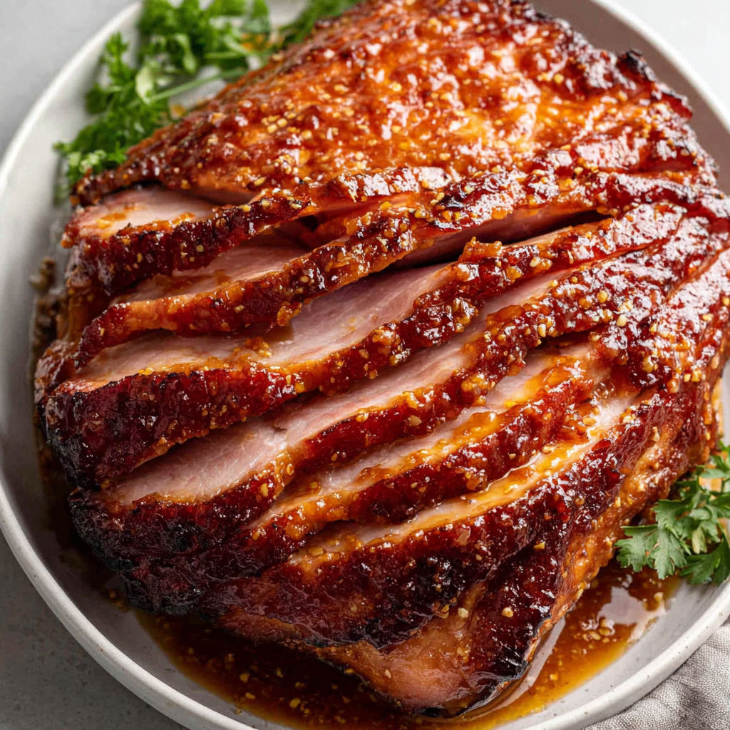 A plate of meat with a sauce on it.