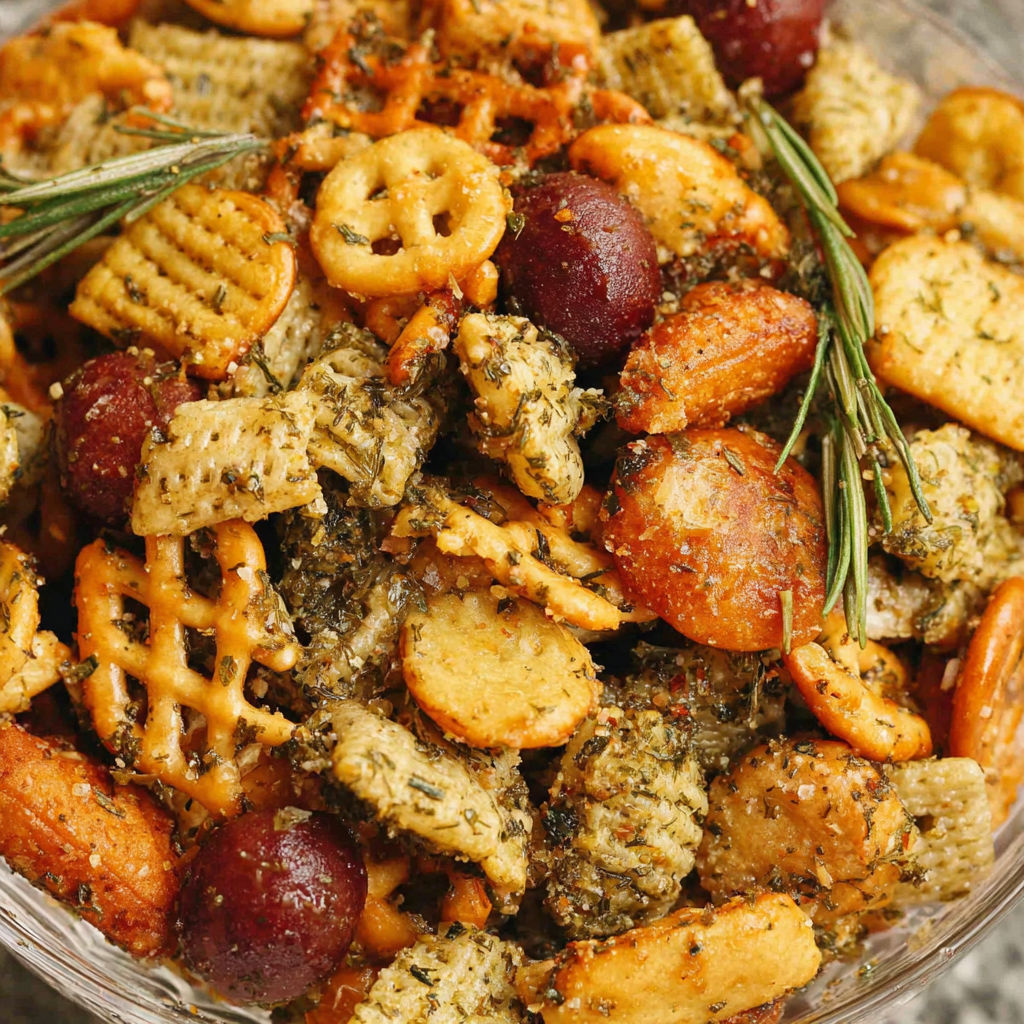 A bowl of mixed nuts and chips.