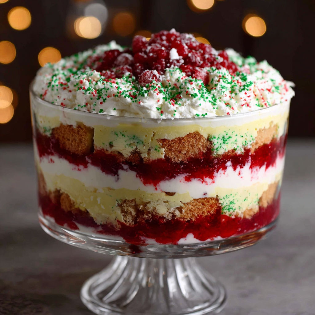 A cake with white frosting and red raspberries.