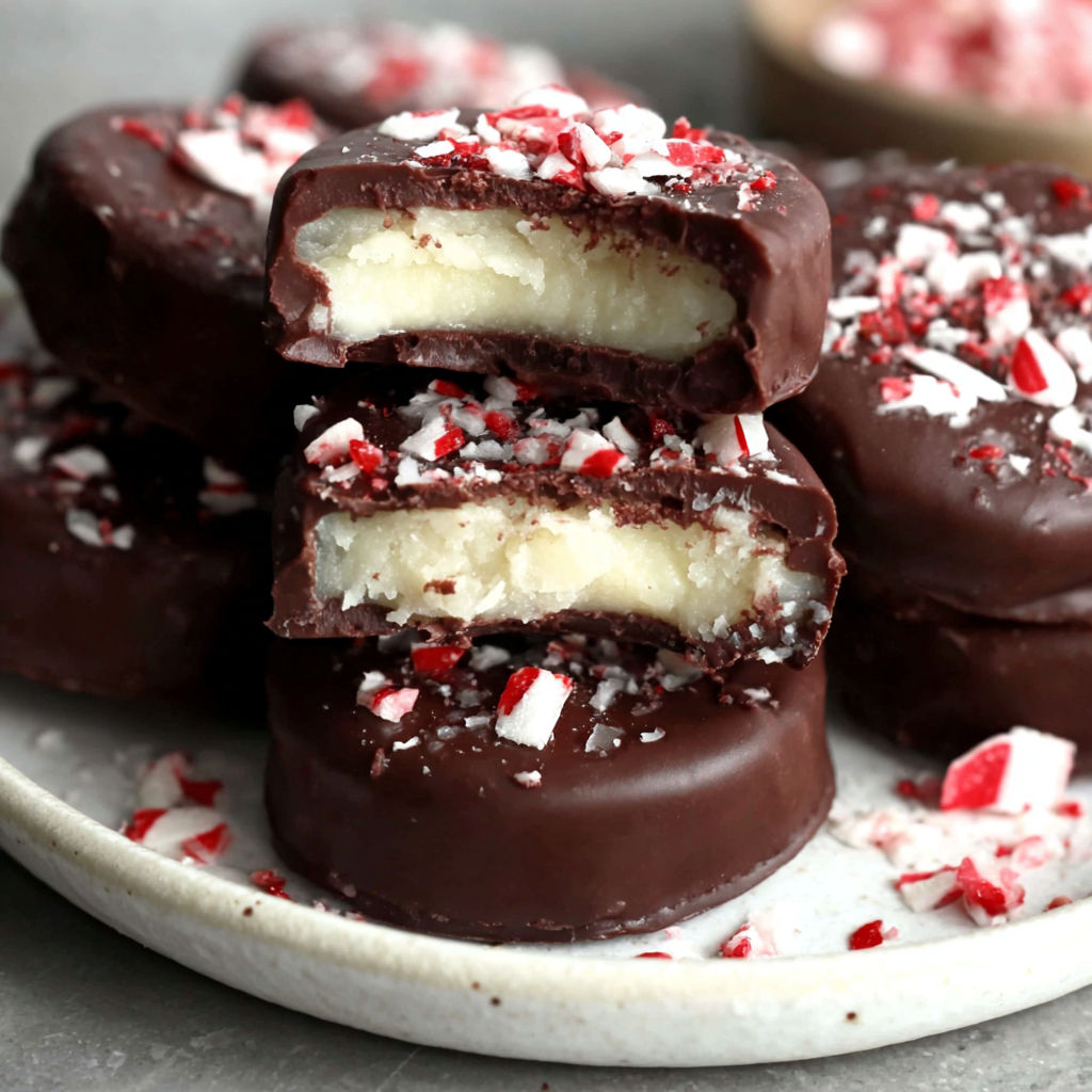A plate of chocolate cake with red and white sprinkles.