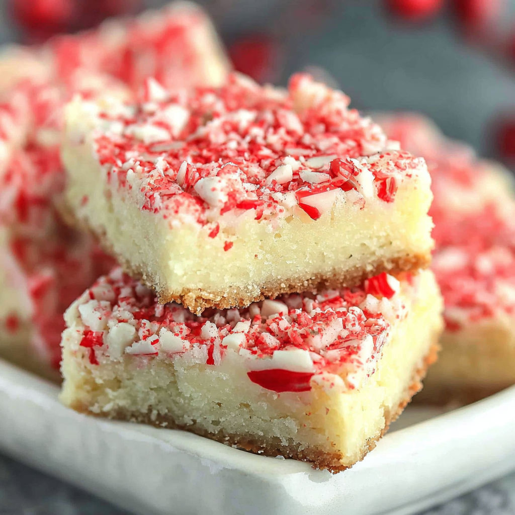A plate of cake with red and white frosting.
