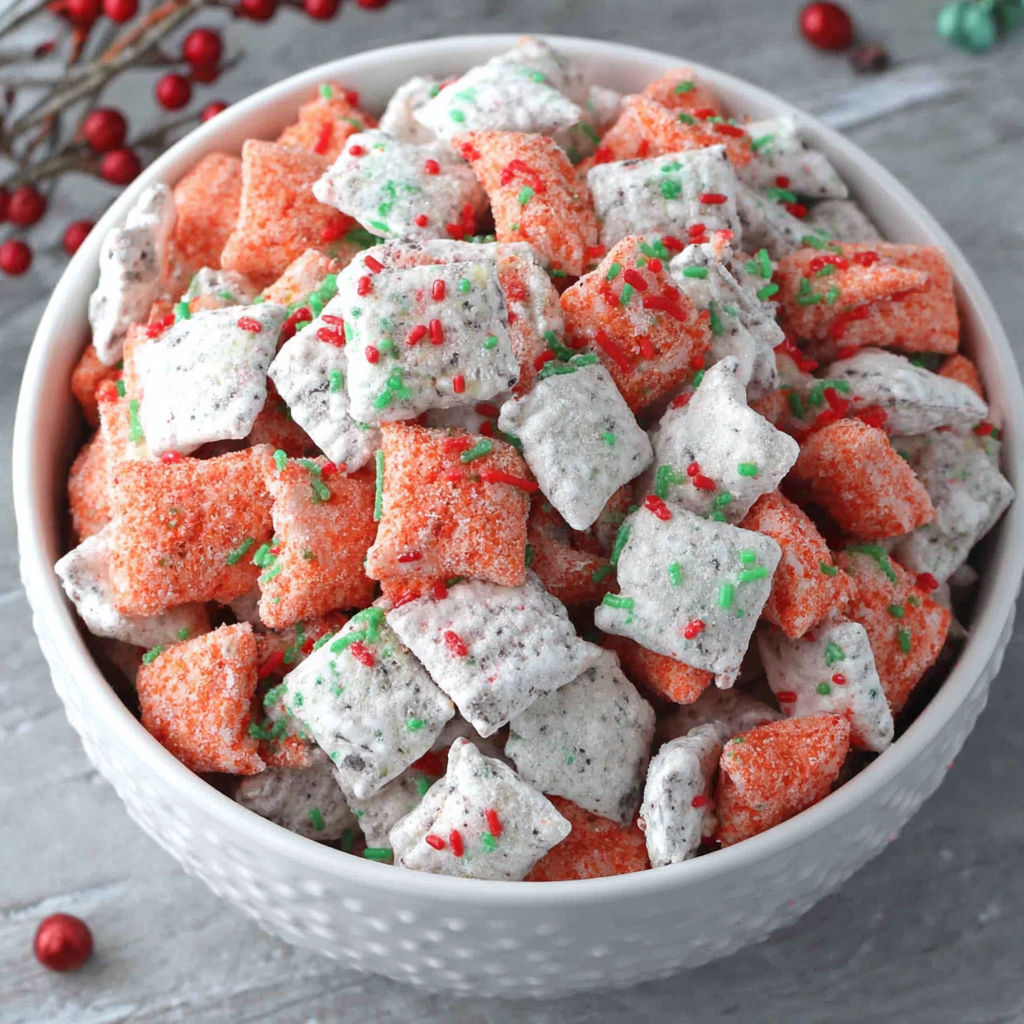 A bowl of candy with red and green colors.