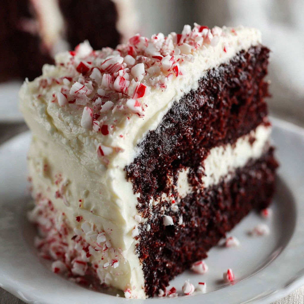 A slice of cake with white frosting and red and white sprinkles.