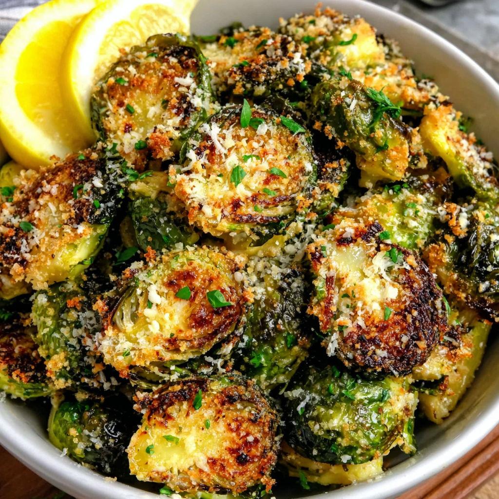 A bowl of food with a lemon wedge on top.