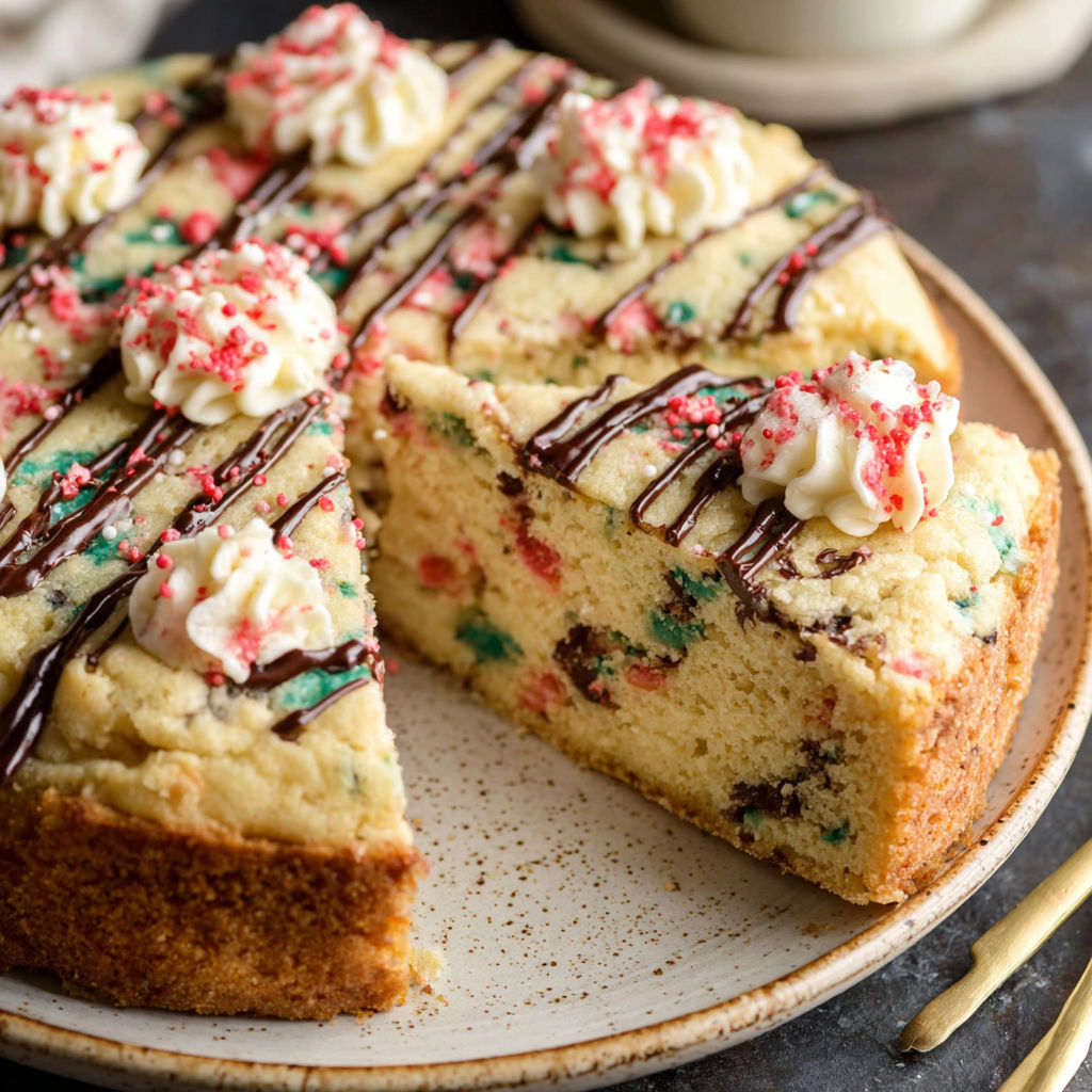 A slice of cake with chocolate and white frosting.