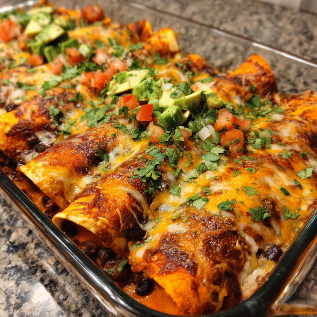 A dish of Mexican food with a variety of ingredients.