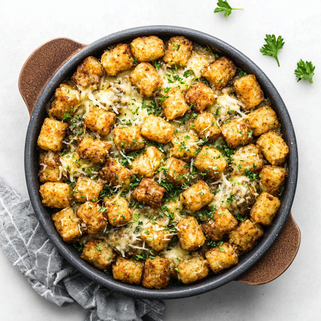 A dish of food with a wooden spoon on the side.