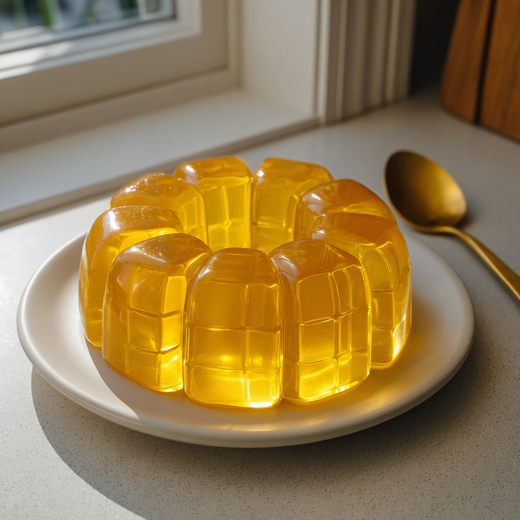 A plate with a cake on it.