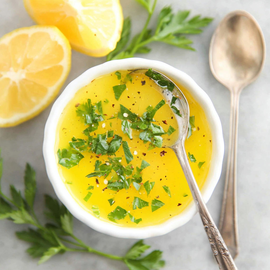 A bowl of soup with a spoon in it.