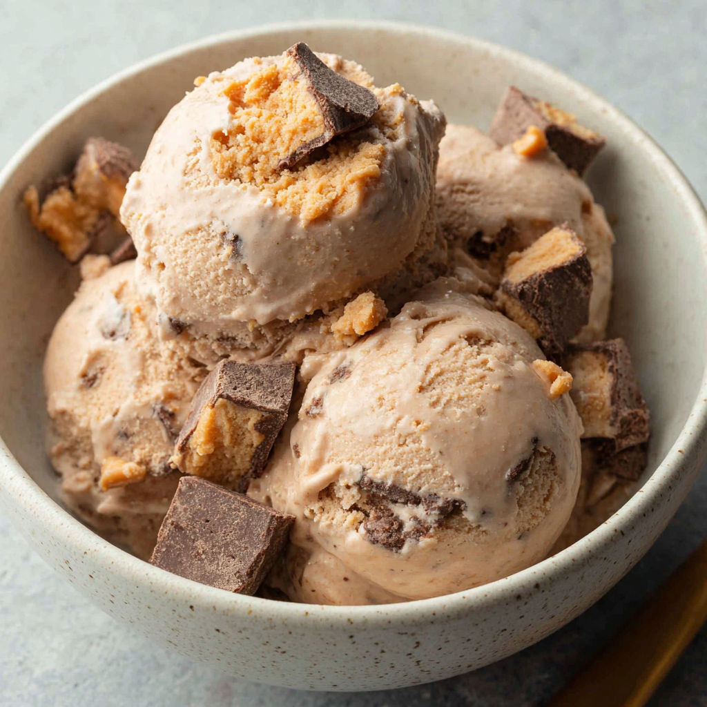A bowl of ice cream with chocolate chips.