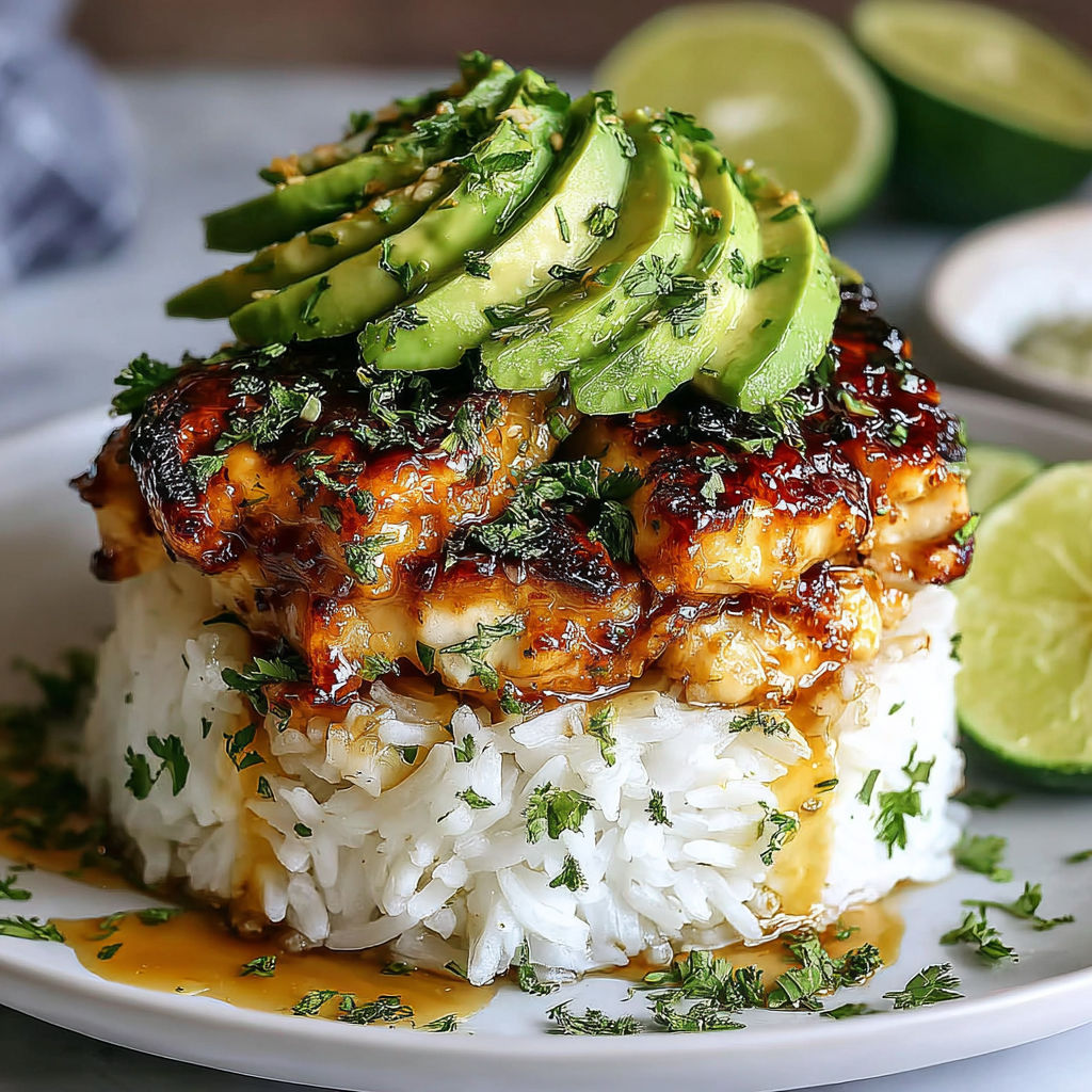 A plate of food with rice and avocado.