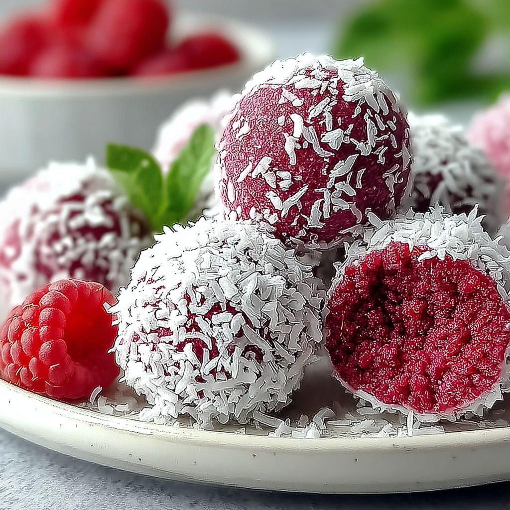 A plate of red raspberries and white powdered sugar.