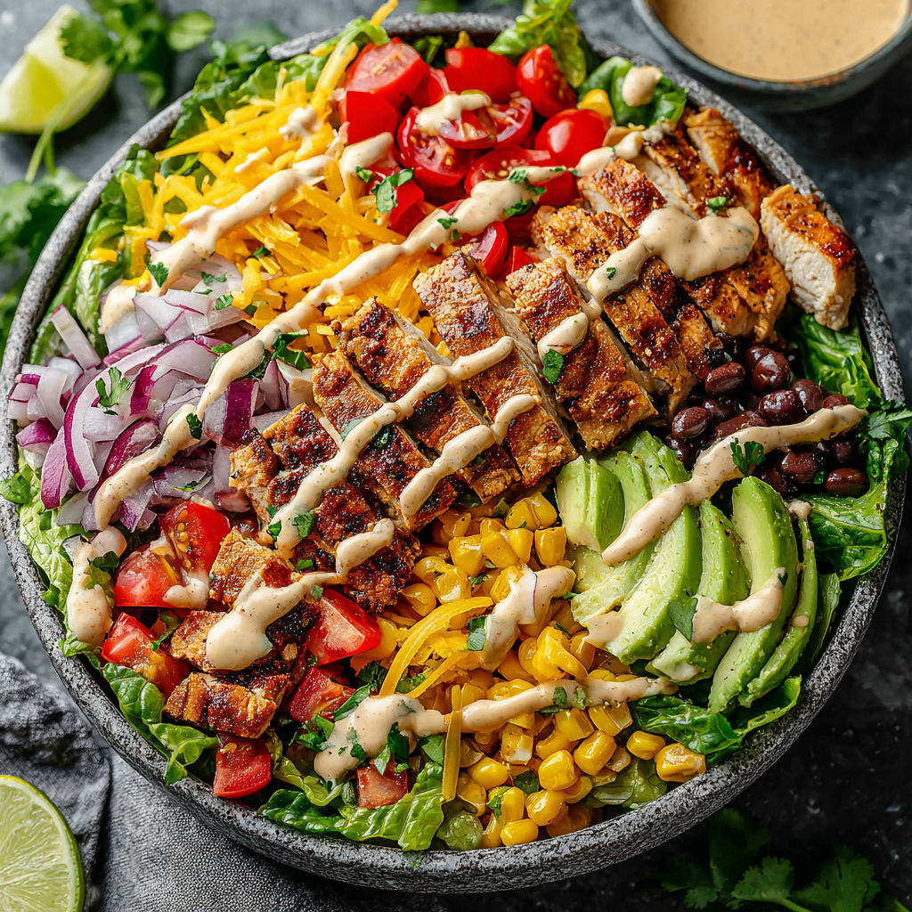 A bowl of food with a variety of ingredients.