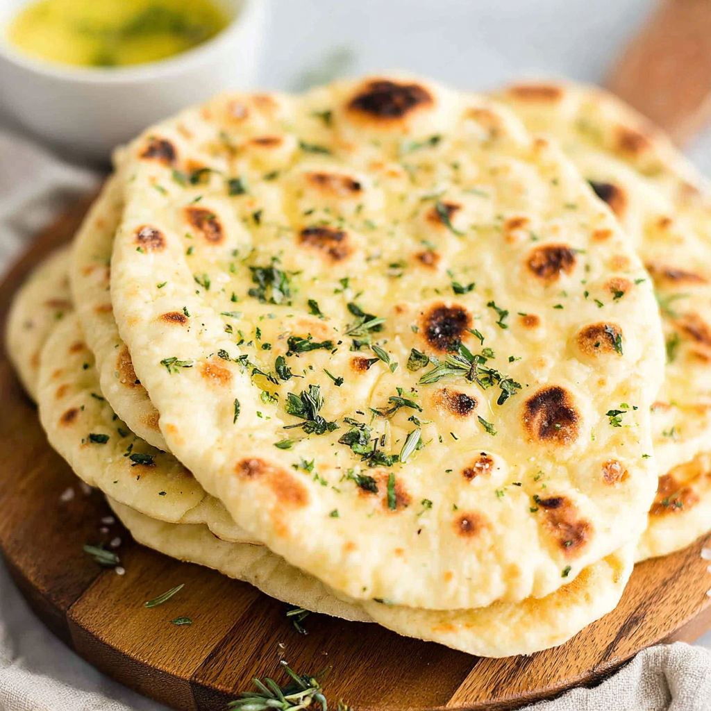 A stack of tortillas with green herbs on top.