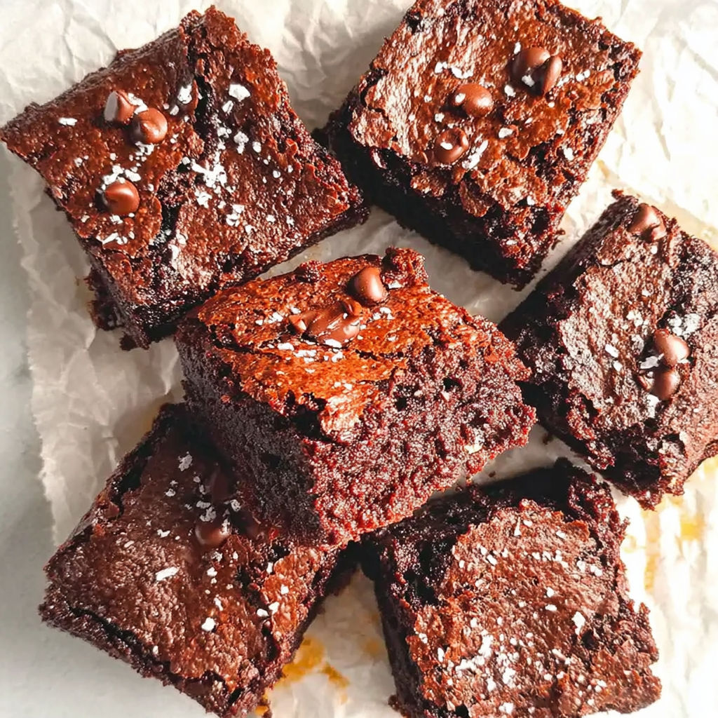A close up of chocolate cake with chocolate chips.