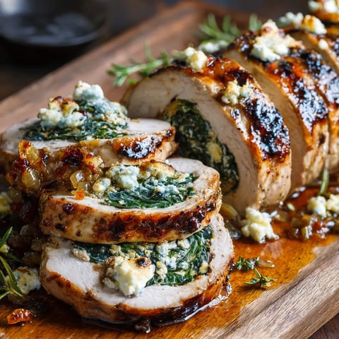 A plate of food with a blue cheese sauce.