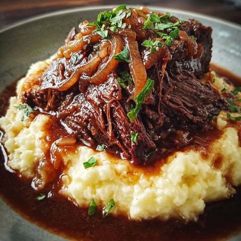 A plate of food with meat and potatoes.