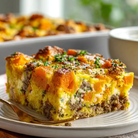 A casserole dish with a slice of casserole in it.